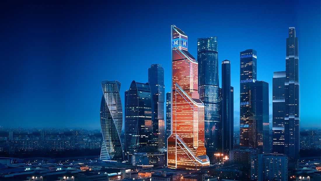 «Меркурий» — 75-тиэтажный многофункциональный 5-звездочный комплекс в бизнес-центре «Москва-Сити».