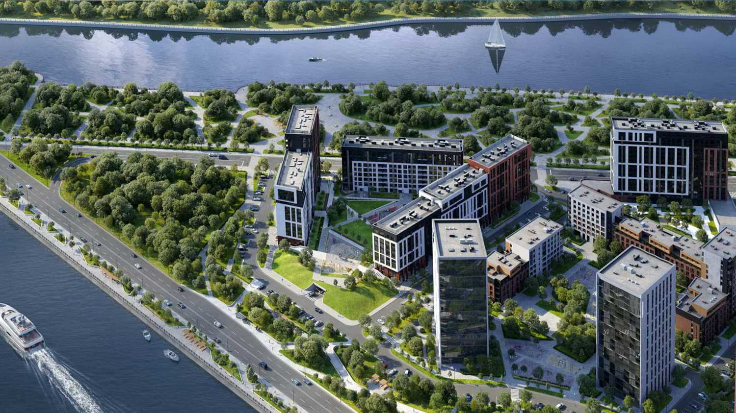 Nagatino i-Land — жилой комплекс бизнес-класса в Даниловском районе на берегу Москвы-реки.