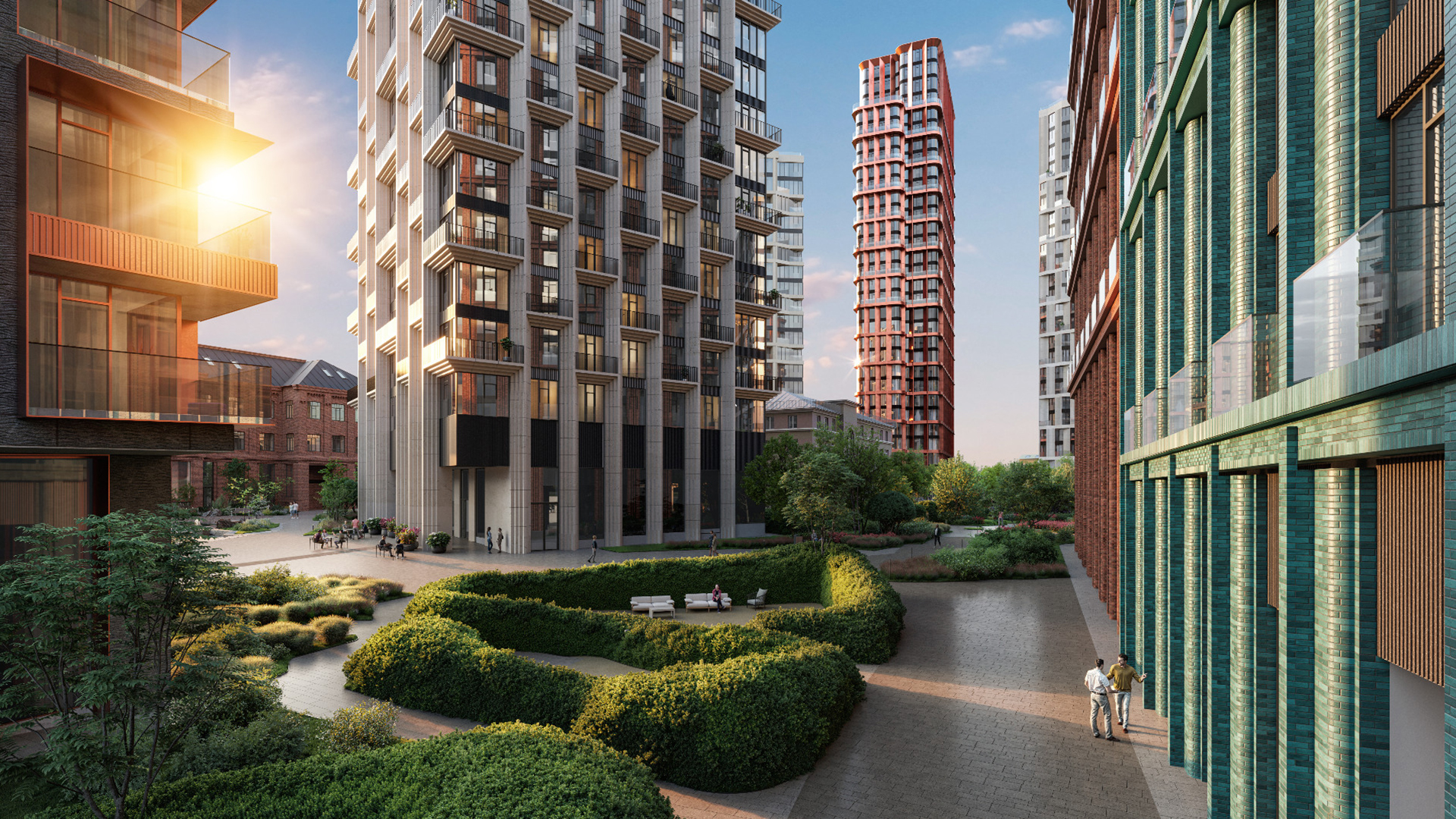 В «Тишинском бульваре» только для жителей и их гостей создан уникальный для элитного дома прогулочный бульвар в огромном парке площадью 1,9 га.